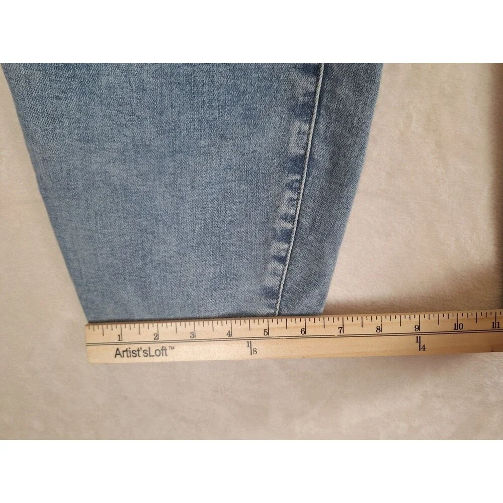 Talbots Jegging Crop Jeans Womens 16P Blue Denim Stretch Pockets Classic Acid